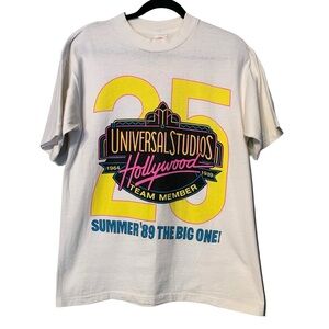 VINTAGE | RARE‎ ‘89 Double Sided Universal Studios Single Stitch Staff Tee